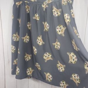 Bea & Dot ModCloth Full Circle Skirt XXL 2xl Grey
